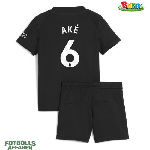 Manchester City Nathan Ake #6 Bortaställ Barn 2025-26 Kortärmad (+ Korta byxor)